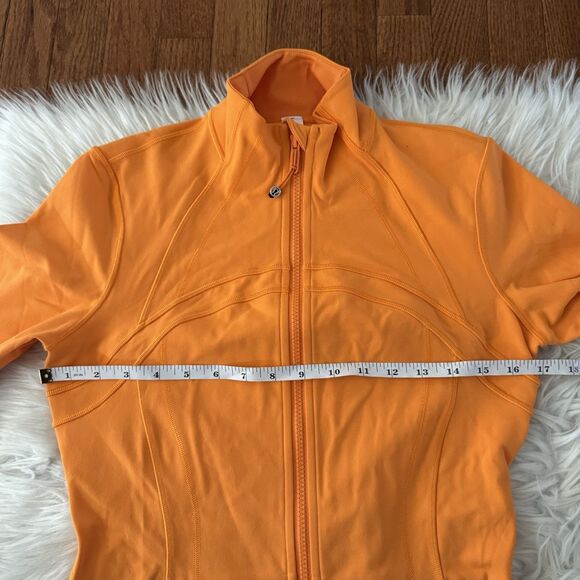 Lululemon Define Jacket Women’s Size 8 Luon Tiger Orange Full Zip Yoga Gym NWT - Picture 9 of 14
